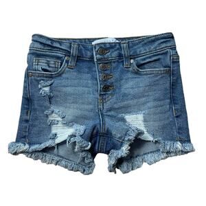 Celebrity Pink Girls Distressed Denim Shorts 8 Nwot